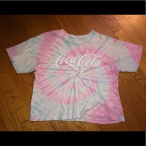 American Eagle Tie Dye Coca Cola Cropped Tee